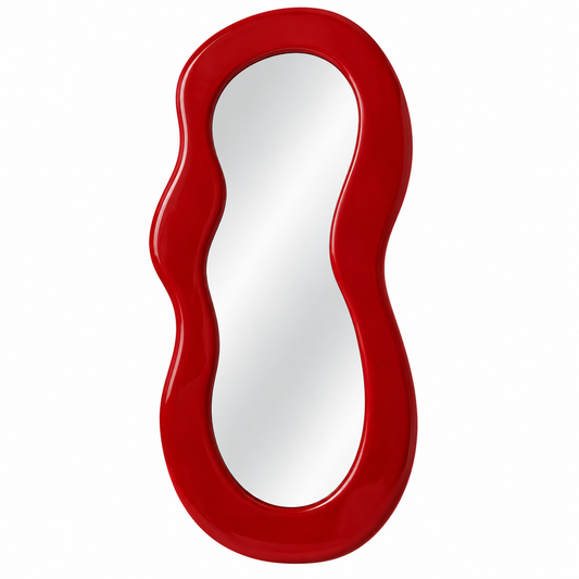 Wave Floor Mirror — floor mirror in oxblood | Belmont & Kensing