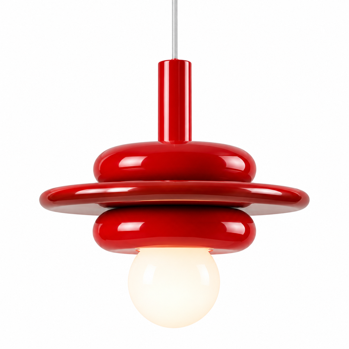 Halo Pendant Light — pendant light in red | Belmont & Kensing