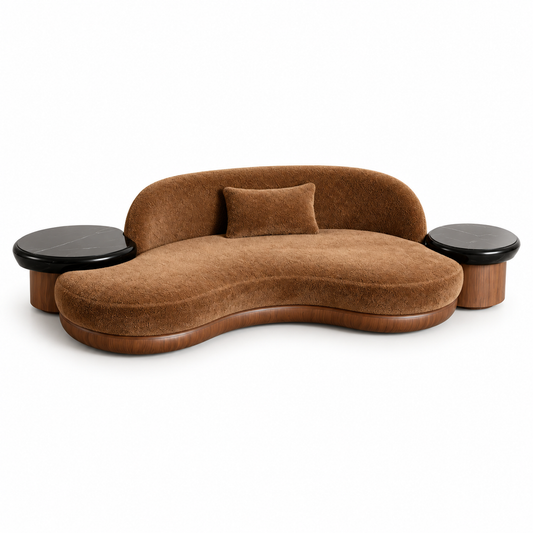 Sienna Sculptural Sofa Set — sofa with two side tables | Belmont & Kensing