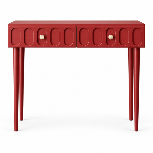 Bobbin Console Table — console table in oxblood | Belmont & Kensing