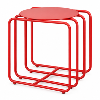Wire Nesting Side Table — nesting side table in red | Belmont & Kensing