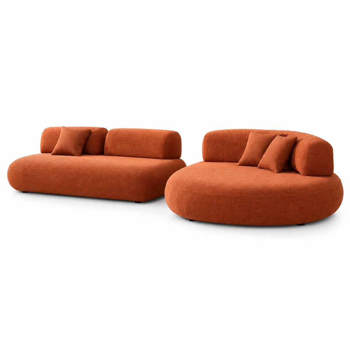 Corso Curved Modular Sofa — modular sofa in terracotta | Belmont & Kensing
