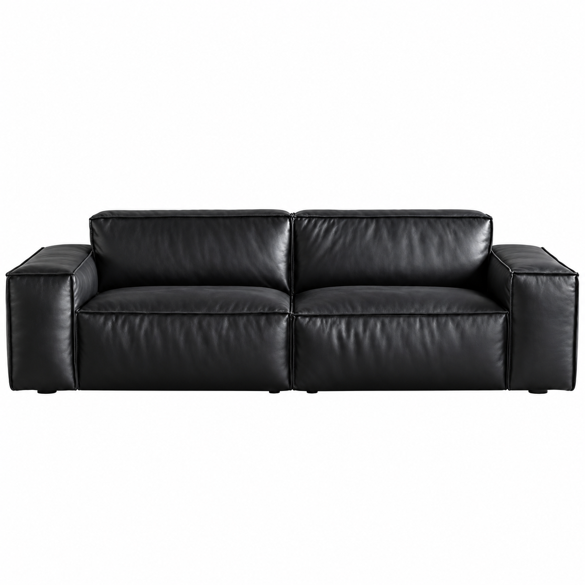 Vance Leather Sofa — sofa in black leather | Belmont & Kensing