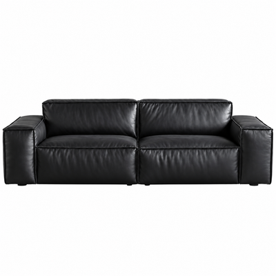 Vance Leather Sofa — sofa in black leather | Belmont & Kensing