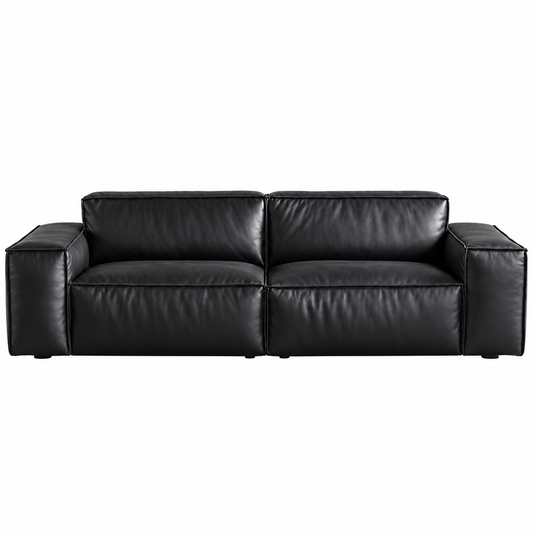 Vance Leather Sofa — sofa in black leather | Belmont & Kensing