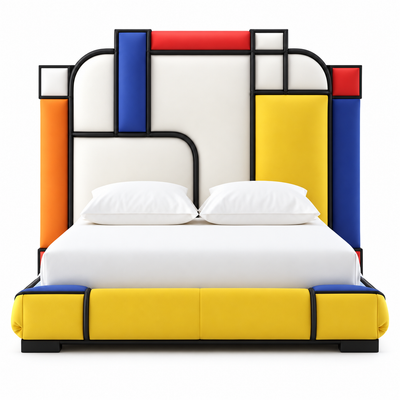 Mondrian Colour-Block Bed — bed | Belmont & Kensing