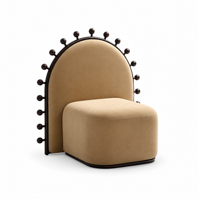 Halo Bouclé Accent Chair — accent chair in cream bouclé | Belmont & Kensing