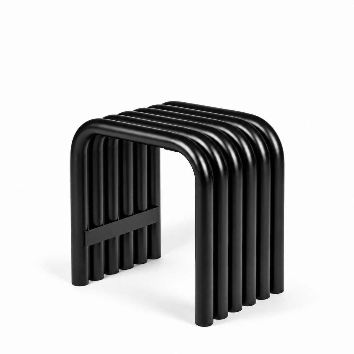 Tube Stool — tubular accent stool, front view | Belmont & Kensing