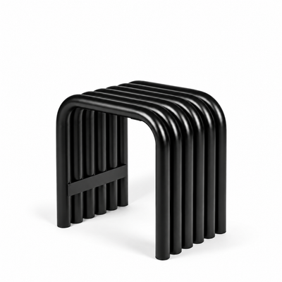 Tube Stool — tubular accent stool, front view | Belmont & Kensing