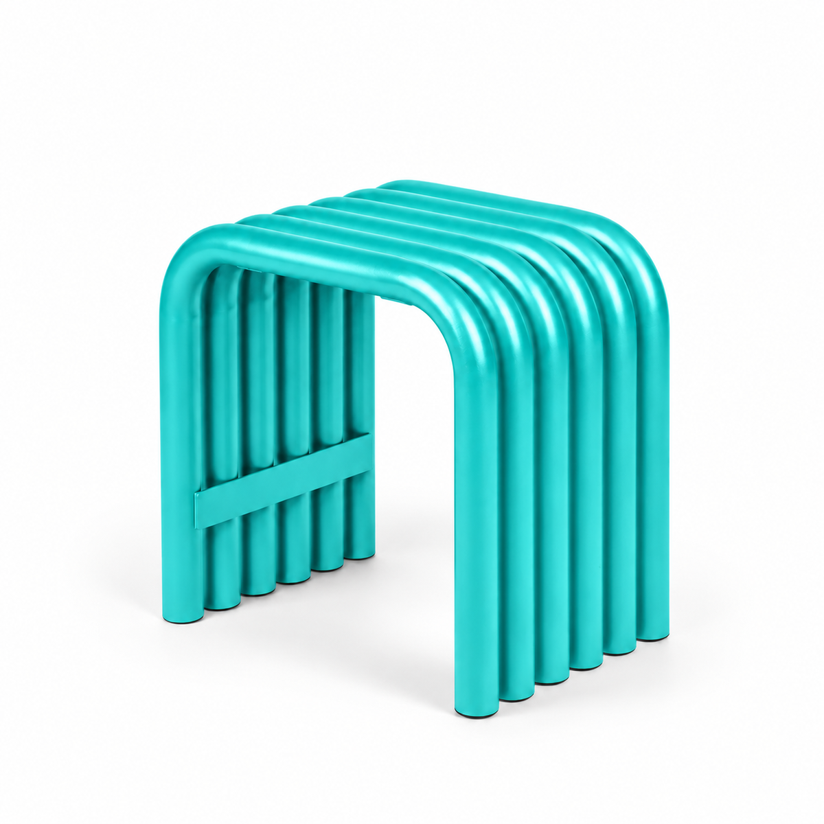 Tube Stool — tubular accent stool, three-quarter view | Belmont & Kensing