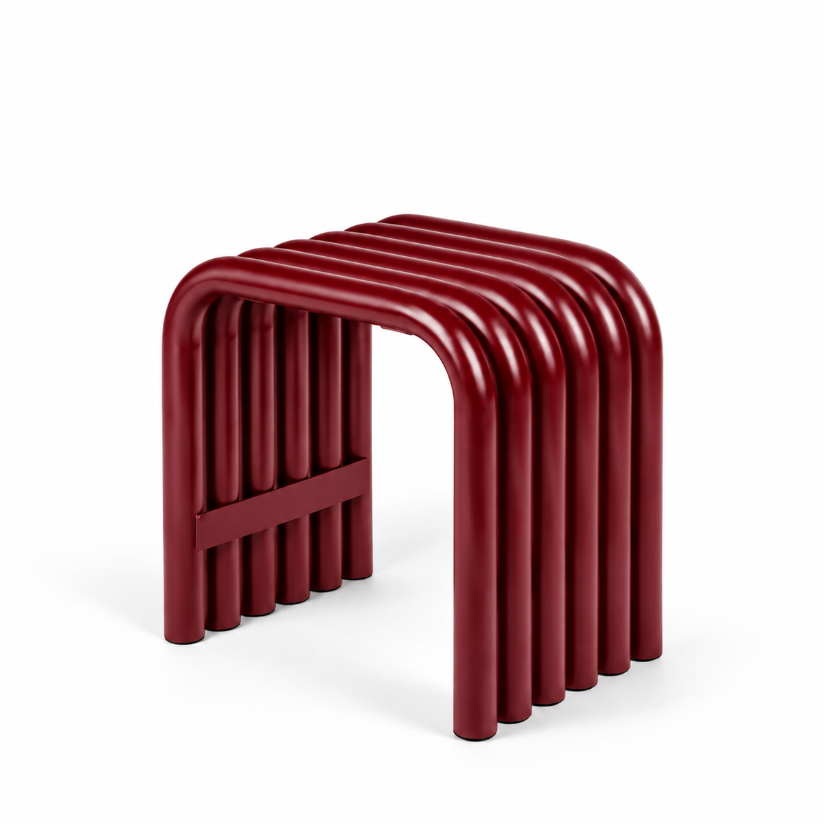 Tube Stool — tubular accent stool, angled view | Belmont & Kensing