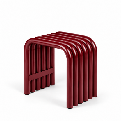 Tube Stool — tubular accent stool, angled view | Belmont & Kensing