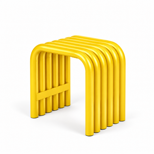 Tube Stool — close-up of the tubular seat | Belmont & Kensing