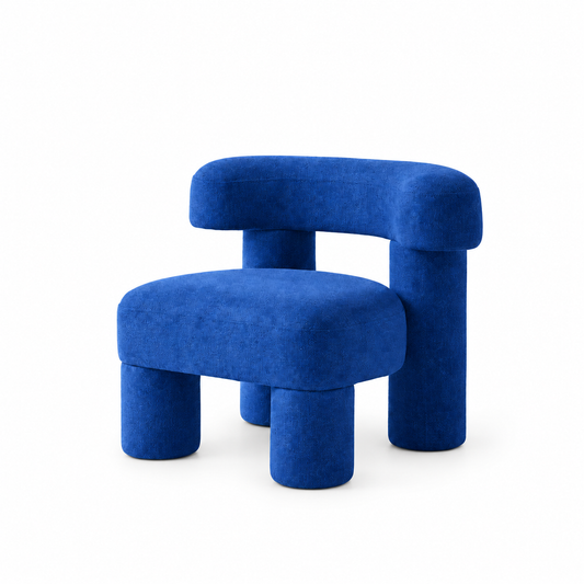 Bruno Velvet Armchair — velvet armchair, side profile | Belmont & Kensing