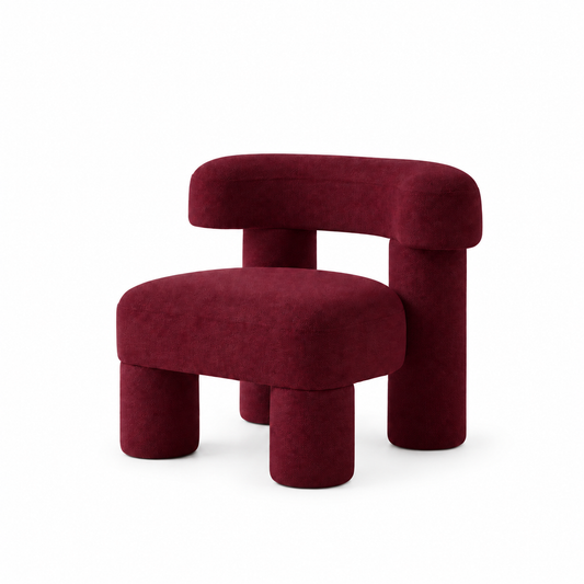 Bruno Velvet Armchair — velvet armchair, front view | Belmont & Kensing