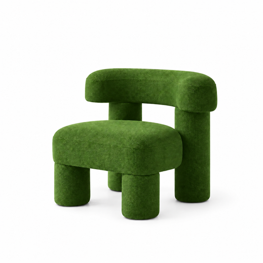 Bruno Velvet Armchair — velvet armchair styled in a living room | Belmont & Kensing