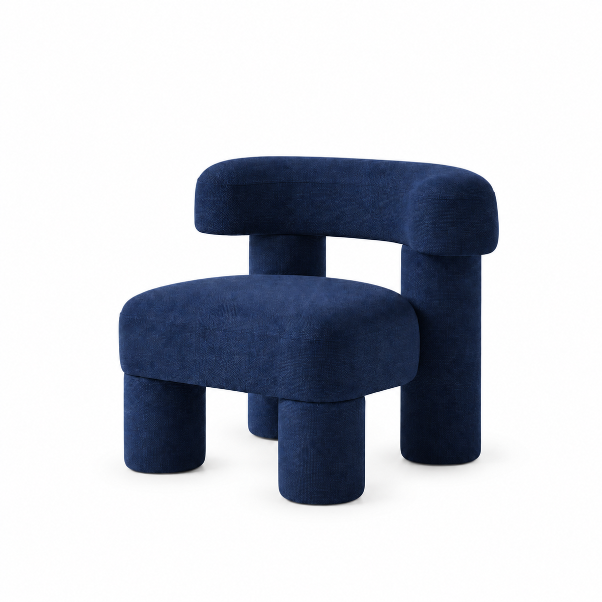 Bruno Velvet Armchair — velvet armchair, rear view | Belmont & Kensing