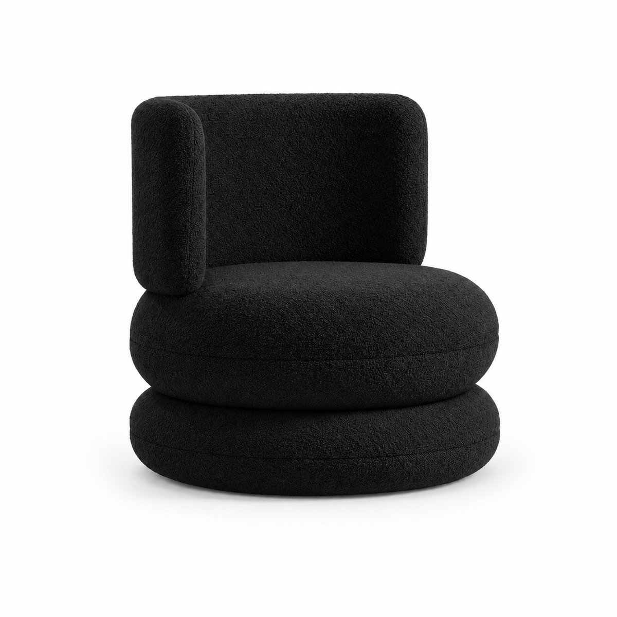 Otto Bouclé Swivel Chair — bouclé swivel chair, alternate view | Belmont & Kensing