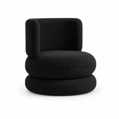 Otto Bouclé Swivel Chair — bouclé swivel chair, alternate view | Belmont & Kensing