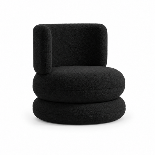 Otto Bouclé Swivel Chair — bouclé swivel chair, alternate view | Belmont & Kensing