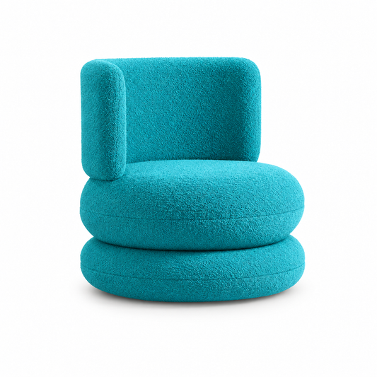 Otto Bouclé Swivel Chair — close-up of the bouclé upholstery | Belmont & Kensing
