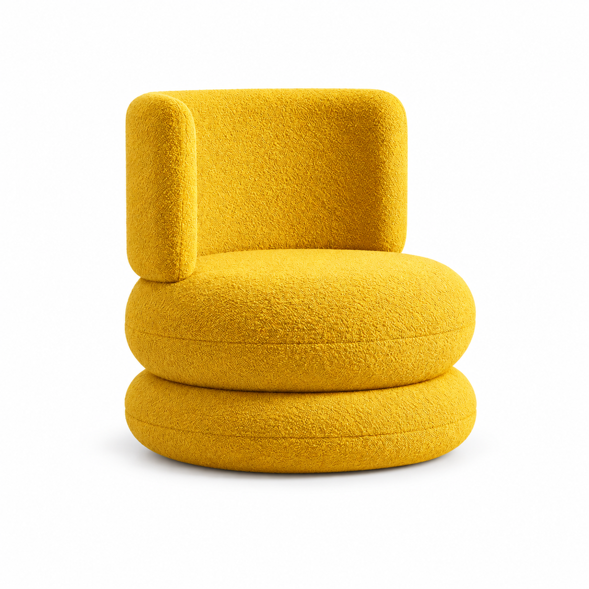 Otto Bouclé Swivel Chair — bouclé swivel chair, rear view | Belmont & Kensing