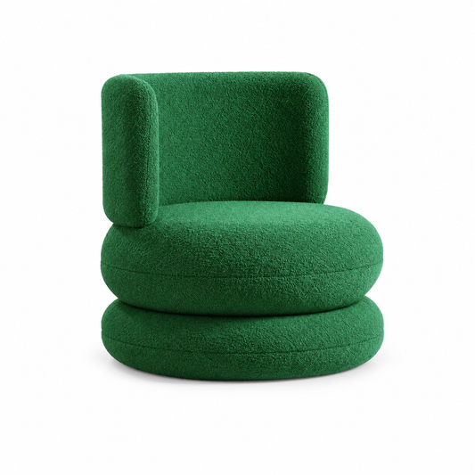 Otto Bouclé Swivel Chair — detail of the swivel base | Belmont & Kensing