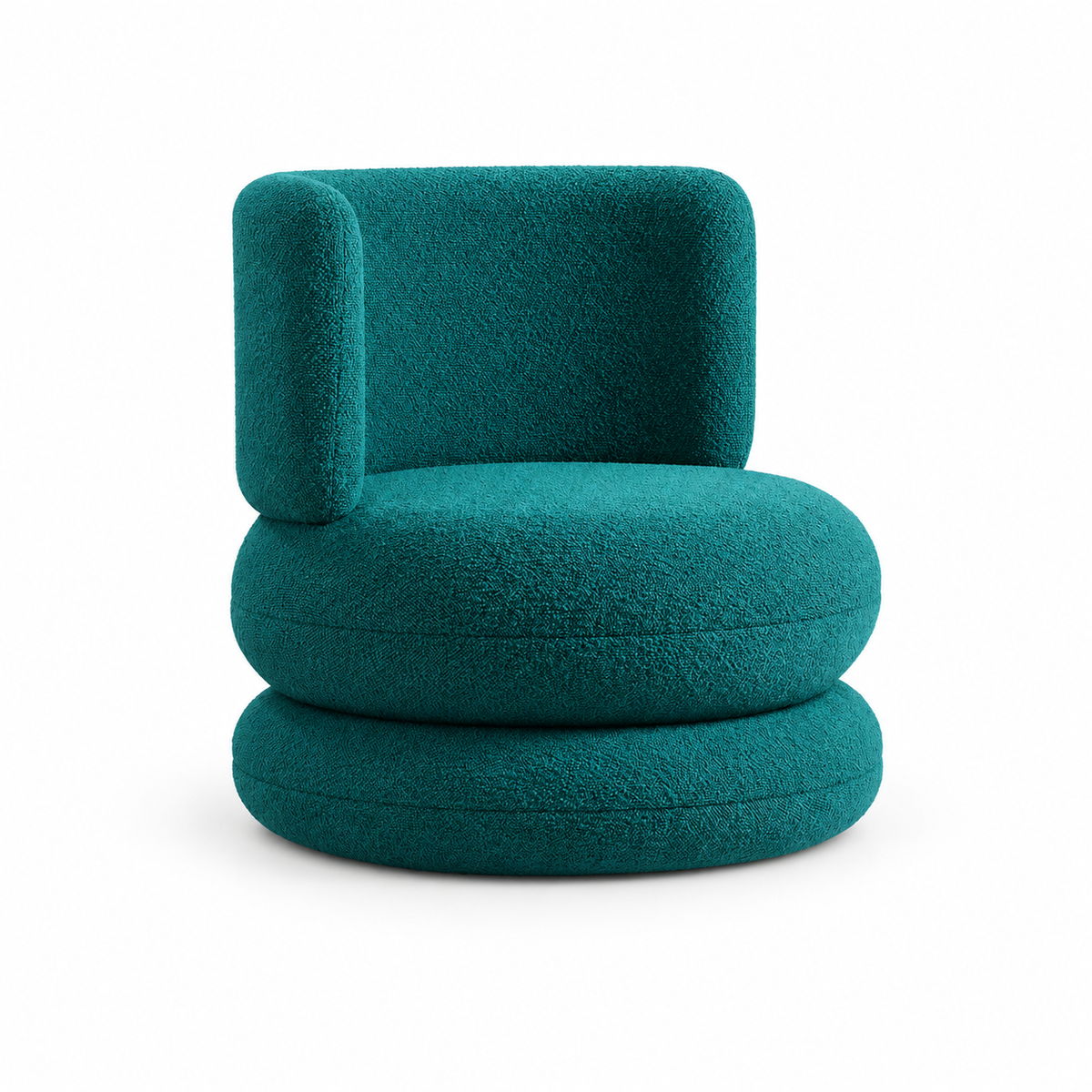 Otto Bouclé Swivel Chair — bouclé swivel chair styled in a living room | Belmont & Kensing