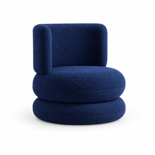 Otto Bouclé Swivel Chair — bouclé swivel chair in an interior setting | Belmont & Kensing