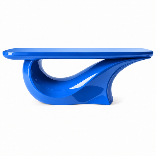 Rosa Wave Console Table — wave-form console table in an interior setting | Belmont & Kensing