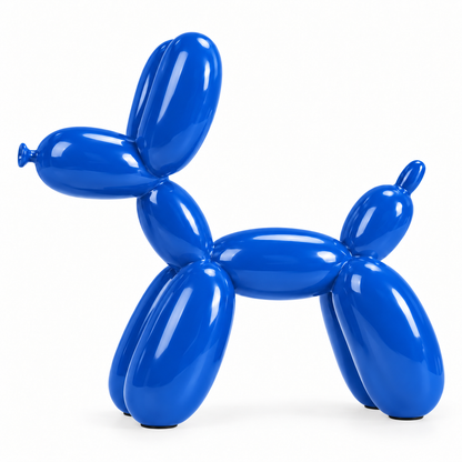 Balloon Dog Sculpture — glossy balloon dog sculpture styled on a shelf | Belmont & Kensing
