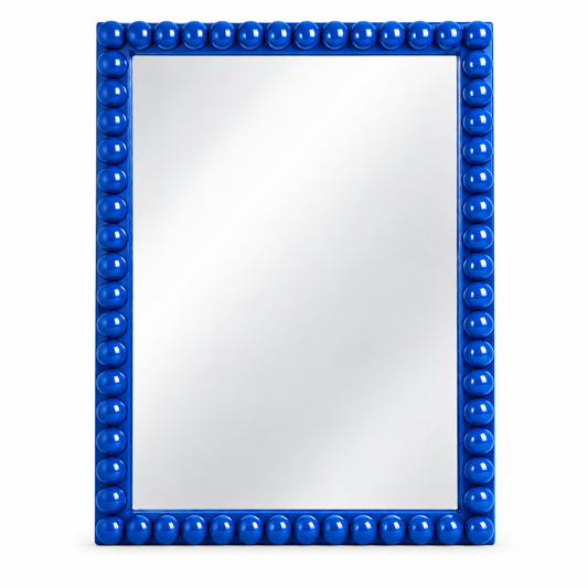 Bobbin Wall Mirror — bobbin-framed wall mirror, frame detail | Belmont & Kensing