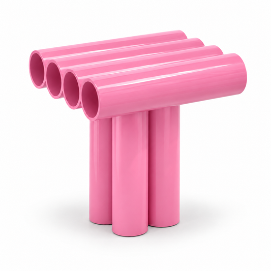Tube Side Table — tubular side table, rear view | Belmont & Kensing