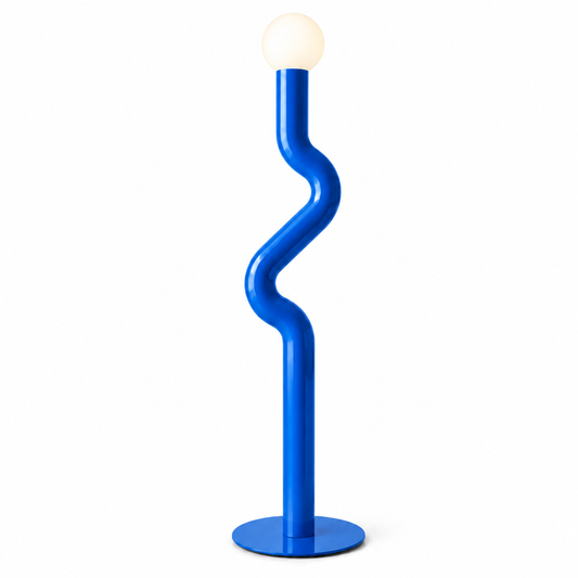 Squiggle Floor Lamp — squiggle floor lamp, side profile | Belmont & Kensing