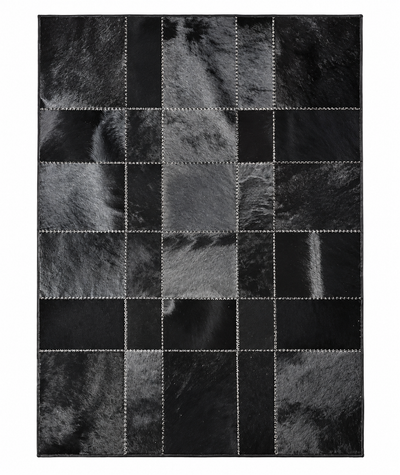 Quarry Patchwork Rug — patchwork rug in graphite | Belmont & Kensing