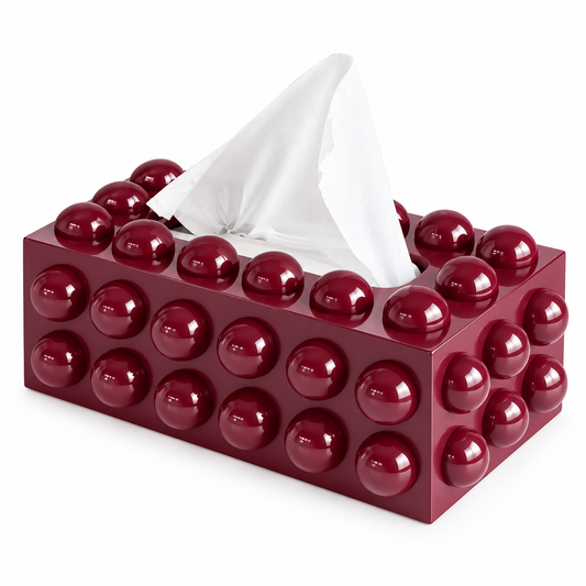 The Bubble Tissue Box — bubble-form tissue box in burgundy | Belmont & Kensing