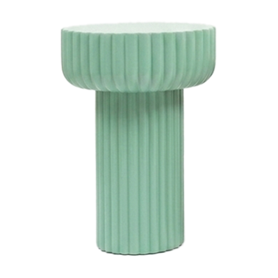 Sculptural Side Table – Sage Green