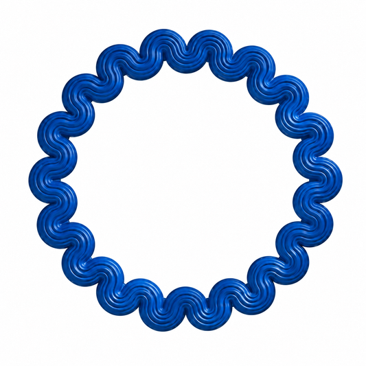 Bobble Round Mirror — Cobalt
