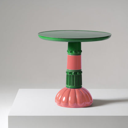 Fluted Pedestal Table — fluted pedestal side table, detail of the fluting | Belmont & Kensing