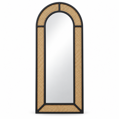 Cane Arch Mirror — cane-framed arch wall mirror | Belmont & Kensing