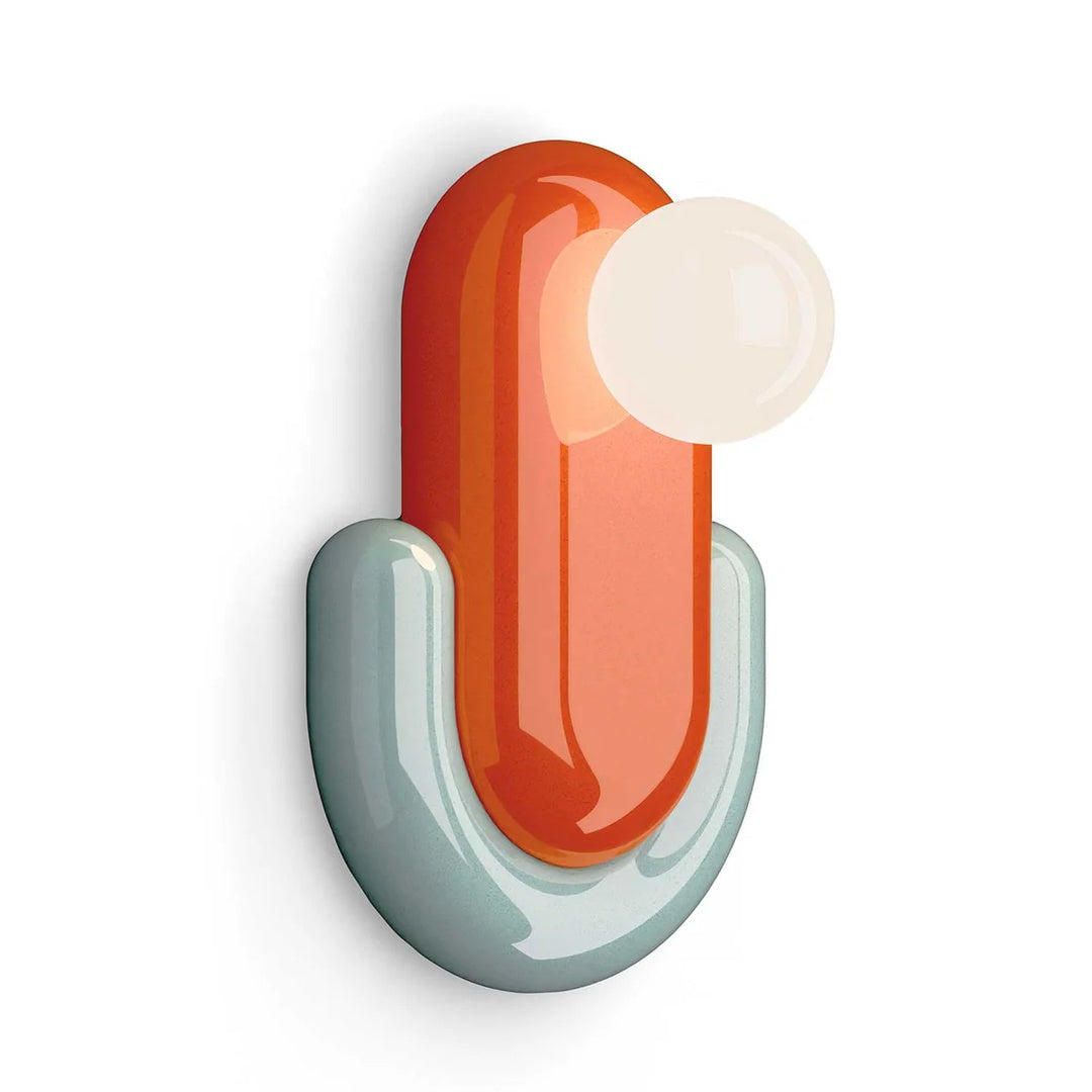 Arch Wall Light — arched wall light in coral and mint | Belmont & Kensing