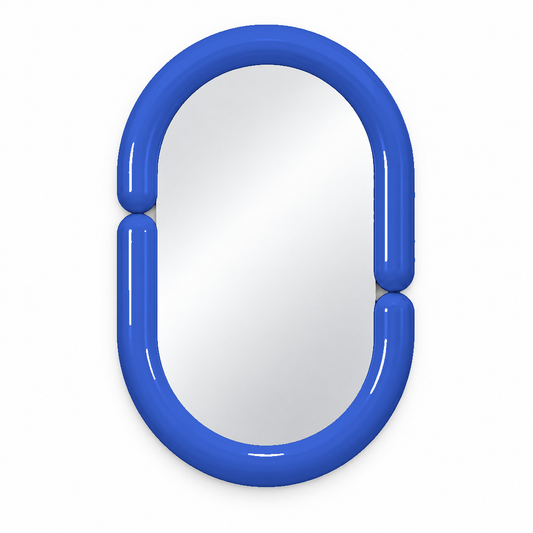 Oval Wall Mirror — oval wall mirror, angled view | Belmont & Kensing