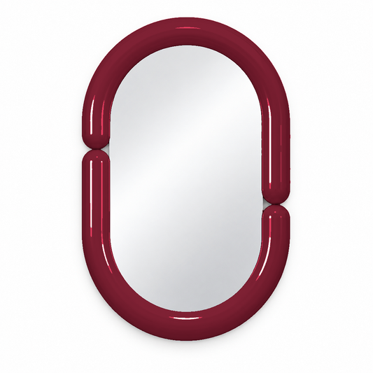 Oval Wall Mirror — close-up of the mirror frame | Belmont & Kensing