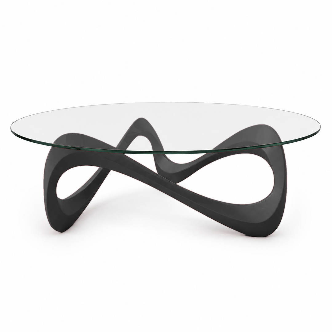 Infinito Glass-Top Coffee Table — glass-top coffee table, alternate view | Belmont & Kensing