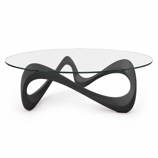 Infinito Glass-Top Coffee Table — glass-top coffee table, alternate view | Belmont & Kensing