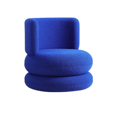 Otto Bouclé Swivel Chair — accent chair in cobalt bouclé | Belmont & Kensing
