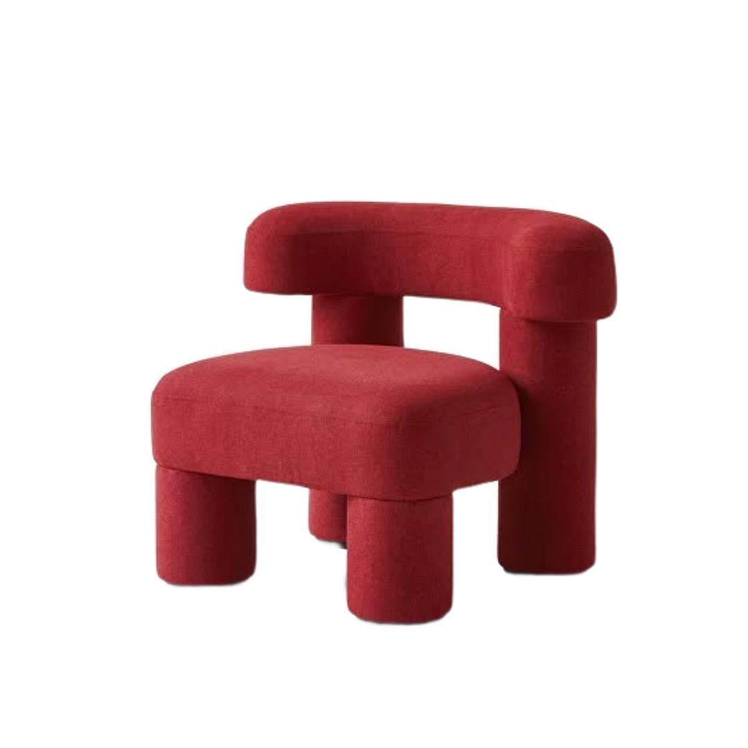 Bruno Velvet Armchair — accent chair in oxblood velvet | Belmont & Kensing