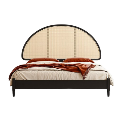 Cane Arch Bed — bed in natural cane | Belmont & Kensing