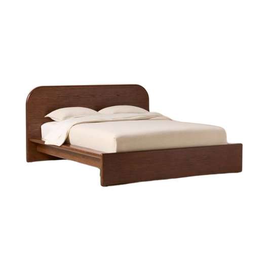 Curve Platform Bed — platform bed in walnut | Belmont & Kensing