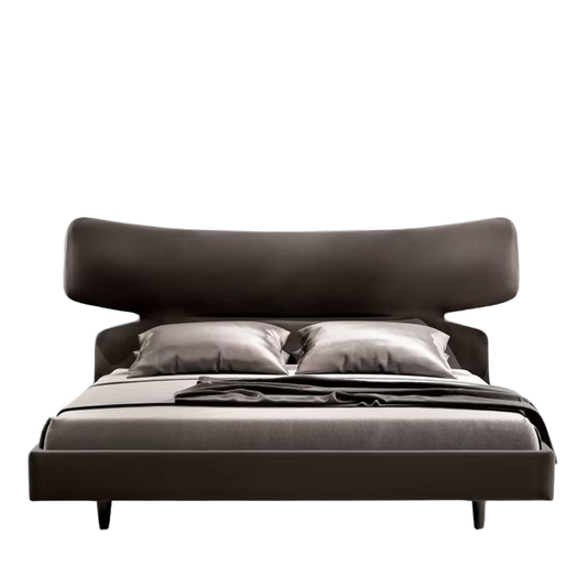 Wing Upholstered Bed — upholstered bed in espresso | Belmont & Kensing